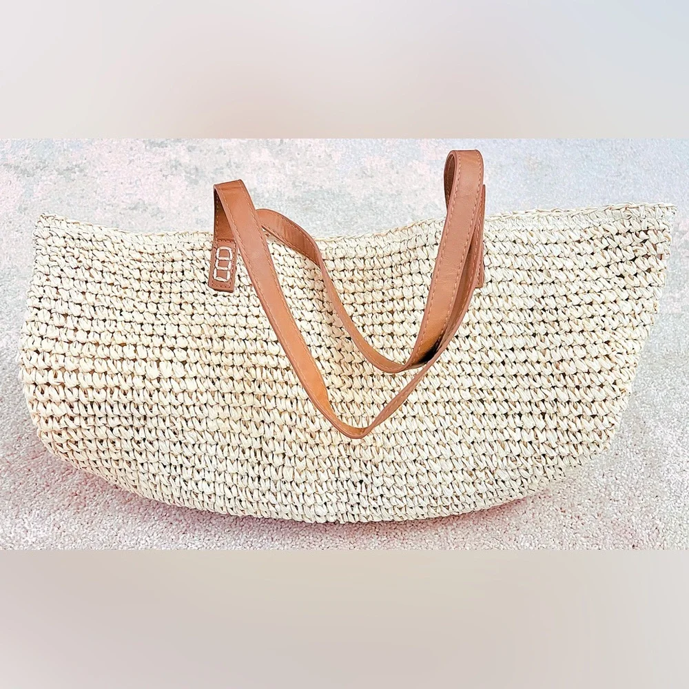 “ROSÉ ALL DAY” WOVEN BEACH TOTE 🏖️🥂👜🍾🛍️ (14”Tall x 19.5”Wide)*BRAND NEW!🎁*